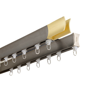 Tenda in Lega di Alluminio Sigillata ad Alta Altezza, Spessa, Spazzolata, a Doppia <span class=keywords><strong>Binario</strong></span>, Multicolore, a Serpentina, Liscia, Silenziosa, Dritta - Product Image 5