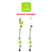 Jouet à mâcher pour chien Nunbell Pets, écologique, en forme d'haltère 3D, en corde, interactif, en coton et caoutchouc, motif solide, plusieurs tailles