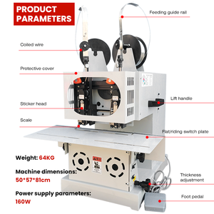 Machine à piqûrer à cheval double tête pour imprimerie, agrafeuse manuelle robuste pour livrets, équipement de reliure de papier - Product Image 3