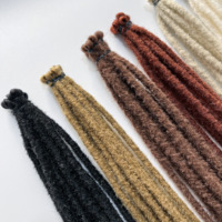 Prix de gros 100% fait à la main 0.6cm 24 pouces cheveux synthétiques Dreadlock Extensions Hippie simple extrémité Dreads pour homme femmes filles