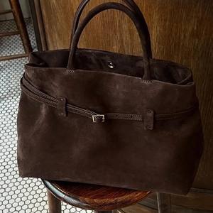 Sac fourre-tout décontracté en suède mat pour femme Jianghu, collection automne-hiver, avec fermeture ouverte et doublure en polyester, idéal pour le quotidien - Product Image 5