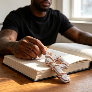 Pendentif de <span class=keywords><strong>luxe</strong></span> Hip Hop en diamant glacé, breloques personnalisées pour hommes, pendentif lettre initiale en argent S925 et moissanite taille baguette - Product Image 2