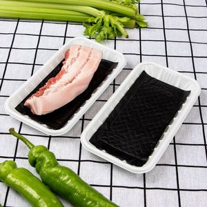 Prix d'usine Tampons absorbants frais pour viande, fraise, cerise, tomate, 40 ml/unité, noir/blanc, pour emballage absorbant de viande - Product Image 5