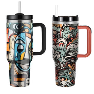 แก้วน้ำเก็บอุณหภูมิ40ออนซ์พร้อมที่จับสำหรับการเดินทางกลางแจ้งป้องกันการรั่วซึมแบบเลเซอร์โลโก้ทนทานทนทาน - Product Image 1