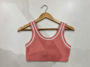 เสื้อชั้นในกีฬาผู้หญิงแบบครอป ผ้าถัก สำหรับออกกำลังกาย เล่นเทนนิส - Product Image 5