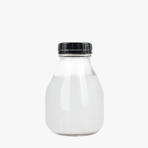 16oz Empty square Beverage Milk <strong>Glass</strong> Bottle and <strong>Temper</strong> Proof Screw Plastic Lid - Product Image 4