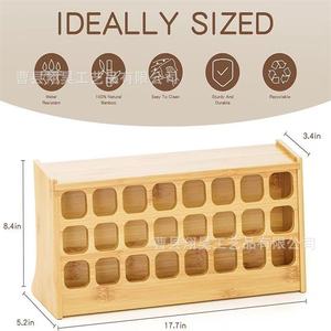 Wooden Spice Rack Desktop Organizer 12+ Compartments Solid Wood Multi Tier <b>Storage</b> <b>Tray</b> for Kitchen Spices Essential Oils - Product Image 5