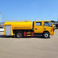 Camion-citerne compact Dongfeng 3800L pour la lutte contre les incendies avec cabine 2+3 places et pompe auto-amorçante, prêt à l'exportation