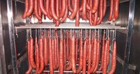 Four électrique automatique très vendu à vapeur pour saucisses et viandes fumées chambre thermique four à fumer poisson poulet bacon prix de l'équipement