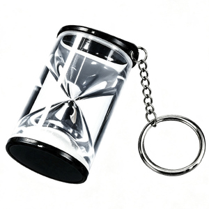 New Fashion Personality Acrylic Mini Hourglass <b>Keychain</b> <b>Custom</b> Logo Colors Sand timer <b>Keychain</b> for Personalized Gifts - Product Image 5