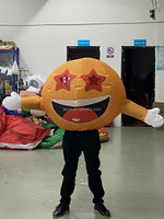 Costume de marche gonflable sourire visage costumes costume gonflable pour le défilé d'événement