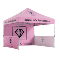 Tente pliante publicitaire personnalisée en tissu Oxford avec cadre en aluminium, imperméable, pour stand de marché ou salon professionnel