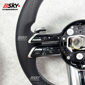 Volant en cuir cousu à la main sur mesure, adapté aux Mercedes Benz <span class=keywords><strong>W204</strong></span> W205 <span class=keywords><strong>AMG</strong></span> W212 W213 W447 W463 GLC GLA - Product Image 4