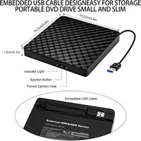 Dizüstü Bilgisayar Harici CD/DVD Sürücüsü, USB 3.0 CD Yazıcı, Dizüstü Bilgisayar DVD Oynatıcı, Mac, PC, Windows 11/10/8.1/7