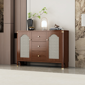 <span class=keywords><strong>Buffet</strong></span> en rotin <span class=keywords><strong>industriel</strong></span> vintage avec étagère réglable et meuble de rangement pour <span class=keywords><strong>salon</strong></span> ou salle à manger - Product Image 2