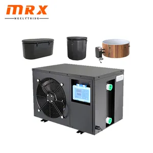 MRX custom inflatable lid ice bath tub water chiller for cold plunge pool dual chiller unit with pump and filter heater hot bath