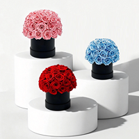 Luxe geconserveerde rozen cadeauverpakking, diverse formaten (rond & vierkant), eeuwige bloemen in zwarte doos voor zakelijke & feestelijke geschenken