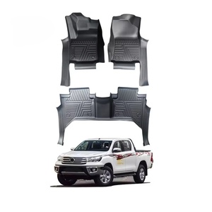 Tapis de sol de voiture 5D en caoutchouc TPE écologique, imperméable et antidérapant, sur mesure en gros, 3 pièces pour Toyota Hilux 2016 - Product Image 3