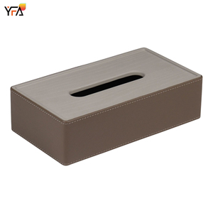 Ensemble de rangement en cuir pour <span class=keywords><strong>chambre</strong></span> <span class=keywords><strong>d</strong></span>'hôtel Fournitures <span class=keywords><strong>d</strong></span>'hôtel personnalisées Boîte à mouchoirs pratique de luxe Ensemble <span class=keywords><strong>d</strong></span>'accessoires pour plateau de seau à glace - Product Image 3