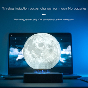 Minimalist Design Brightness 3D Printing Lunar Lamp Color Changing <b>LED</b> Magnetic Levitation 14cm Moon for Bedroom <b>Night</b> <b>Light</b> - Product Image 6