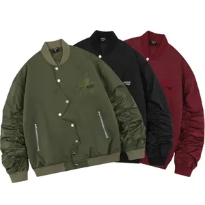 Veste universitaire LAYENNE <span class=keywords><strong>de</strong></span> haute qualité pour hommes, broderie, boutons irréguliers, logo personnalisé, veste universitaire <span class=keywords><strong>de</strong></span> baseball unisexe, veste universitaire pour hommes et femmes - Product Image 3