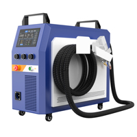 Mesin Pemotong, Pengelasan, dan Pembersihan CNC Fiber Laser 3-in-1 Terintegrasi 800W Tipe Meja 3-Axis Otomatis untuk Logam/Kuningan 0-6mm