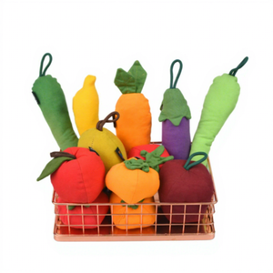 Juguetes educativos de frutas y verduras para niños, cocina temprana, comida, educación, casa de juegos, parque de atracciones familiar de felpa simulado - Product Image 1