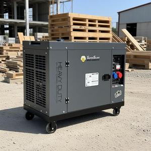 เครื่องกำเนิดไฟฟ้าดีเซลเสียงเบา 3KVA-20KVA 50/60Hz แรงดันไฟฟ้าคู่ พร้อมตู้เก็บเสียงแบบเคลื่อนย้ายได้ พร้อมระบบ ATS 15KW - Product Image 1