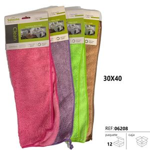 Sanxing Microfiber Cleaning Cloth 30x40cm 2in1 Superfine Fiber For Kitchen And Bathroom - Product Image 1