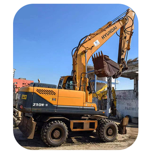 Koop Goedkope Gebruikte Graafmachines Originele Korea Hyundai 210W Wielgraafmachine 21 Ton Robex 210 Excavadora Prijs R210w-9 210W-7