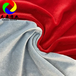 Luxe 95% Polyester 5% Spandex coréen Ks velours 200gsm violet velours tricot matériel tissu rouleau velours tissus pour vêtements - Product Image 1