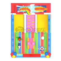 Château gonflable portable Wolong IS Model FactoryDirect 8x6m, PVC de qualité commerciale de 0,55 mm d'épaisseur, capacité de 500 kg, pour 10-12 enfants.