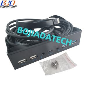 لوحة أمامية للكمبيوتر مقاس 5.25 بوصة مع منفذ Type-C بسرعة 10 جيجابت/ثانية + منفذان USB 3.0 بسرعة 5 جيجابت/ثانية + منفذان USB <span class=keywords><strong>2</strong></span>.0 + مقبس صوت عالي الدقة وميكروفون لعلبة الكمبيوتر - Product Image 5