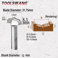 Fraises à rainurer pour panneaux de porte en bois TOOLSWANG - Outils de coupe professionnels en carbure de tungstène non revêtu 55HRC pour machines CNC