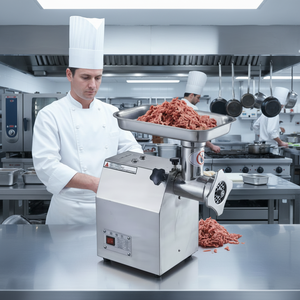 Nouvelle hachoir à viande électrique professionnel en acier inoxydable, automatique, robuste, 130 kg/h, 220 V, pour restaurant et usage industriel - Product Image 1
