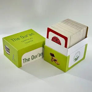 Contoh gratis kartu memori pendidikan desain cetak kustom permainan kartu Flash pembelajaran Logo khusus untuk anak-anak