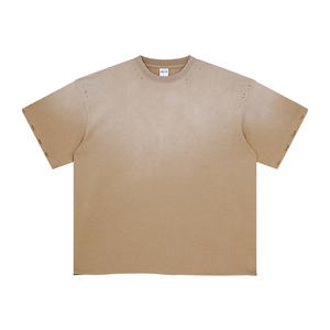 Camiseta Vintage 250G Estilo Lavado de Gran Gramaje con Logotipo Personalizado, Fabricación de Camisetas para Hombre, Ajuste Perfecto, Bordado - Product Image 3