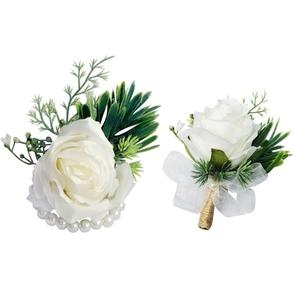 Розовая корсажная бутоньерка на запястье для мужчин, свадебная бутоньерка для подружки невесты, для вечеринки, выпускного вечера, горячая Распродажа товара - Product Image 3