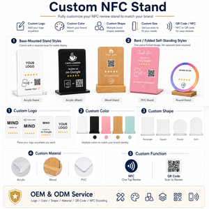 Tarjeta NFC NTAG213 Acrílica Premium Personalizada de 13.56mhz y Soporte NFC con Código <span class=keywords><strong>QR</strong></span> en Blanco para Exhibición de Menús Personalizados - Product Image 3