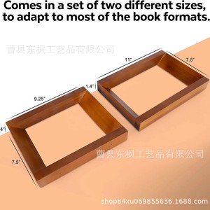Wooden Wall Mounted Book <b>Shelf</b> Rectangle Multipurpose Durable Storage <b>Rack</b> For Study Room Living Room Organization - Product Image 4