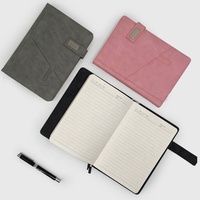 Ensemble de carnet en cuir A5 personnalisable avec logo, reliure thermique et couture, cadeau d'entreprise de Noël avec boîte et stylo