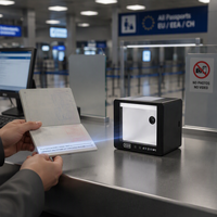Lecteur OCR de cartes d'identité de bureau YUANAIDC pour l'ouverture de comptes bancaires et la conformité KYC Fintech USB Type-C A4 avec SDK
