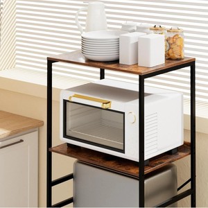 Mini réfrigérateur support maison cuisine barre debout organisateur étagères <span class=keywords><strong>boulanger</strong></span> support four à micro-ondes Mini réfrigérateur étagère support - Product Image 2