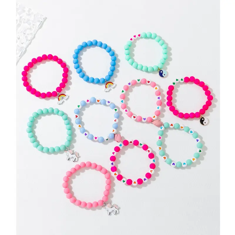 Leuke Mode Sieraden Armbanden Candy Color Love Magnetic Attraction Fun Hids Meisjes Kinderen Beste Vriend Hars Armband Armbanden