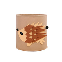 Panier à linge pliable au design moderne avec motifs d'animaux, boîte de rangement pour jouets d'enfants en feutre, organisateur de vêtements en aluminium et en tissu