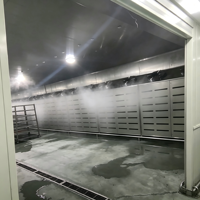 Machine de décongélation à basse température et haute humidité avec revêtement intérieur en acier inoxydable pour un nettoyage facile.