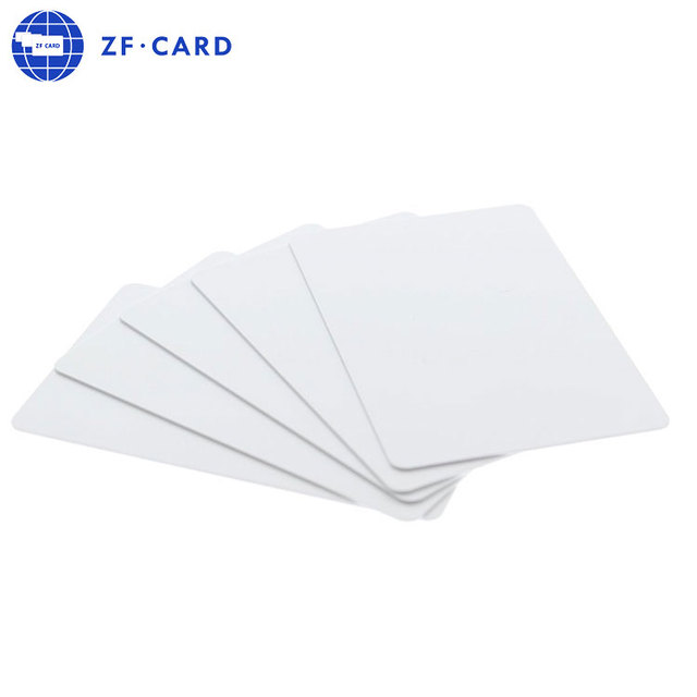 Wholesale 13.56MHz RFID PVC Access Control Card Mifare(R) 1K Blank White Card ISO & NFC Interface Inkjet White Card