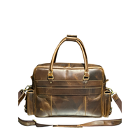 Porte-documents Classique de Luxe en Cuir Véritable pour Homme, Sac à Bandoulière Portable pour Ordinateur Portable, Fait Main avec Sangle Réglable