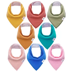 Hot Selling Snap Closure Baby Bandana Bibs Infant Baby Bandana Drooling And Teething Baby Bibs Available With Customized Designs