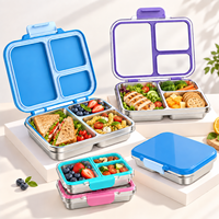 Aohea Contenant alimentaire portable en acier inoxydable 304, boîte à lunch bento personnalisable avec logo pour enfants et adultes